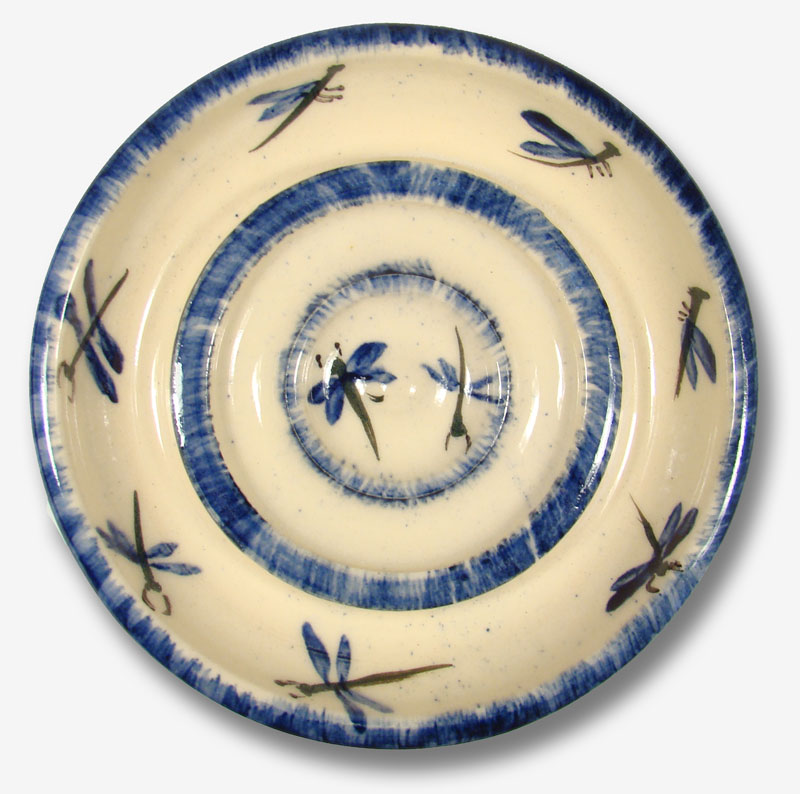 Tall Pines Studio Dragonfly Stoneware Soap Dish