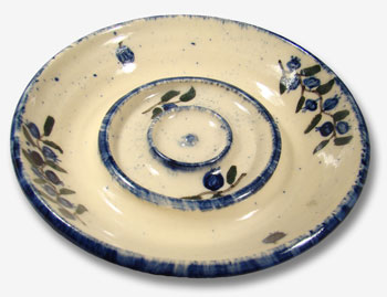 Wild Blueberry Stoneware Soap Dish Angle View