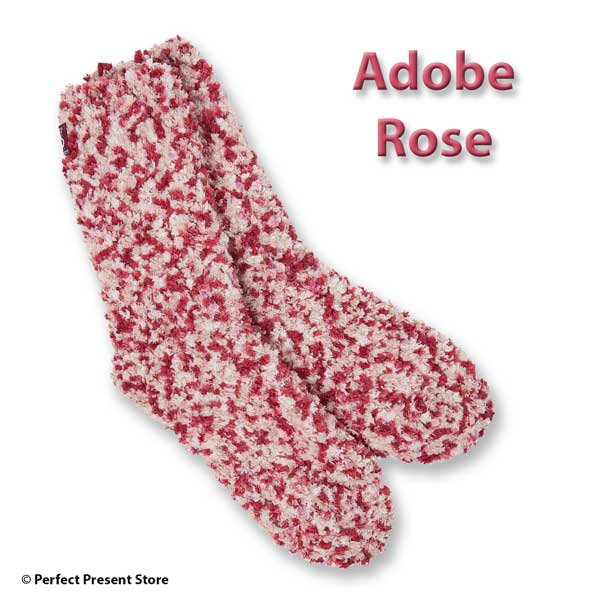 World's Softest Cozy Cloud Crew Socks - Adobe Rose